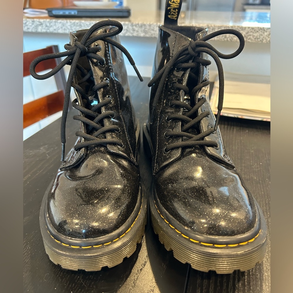 Dr. Martens Black Glitter Boots
